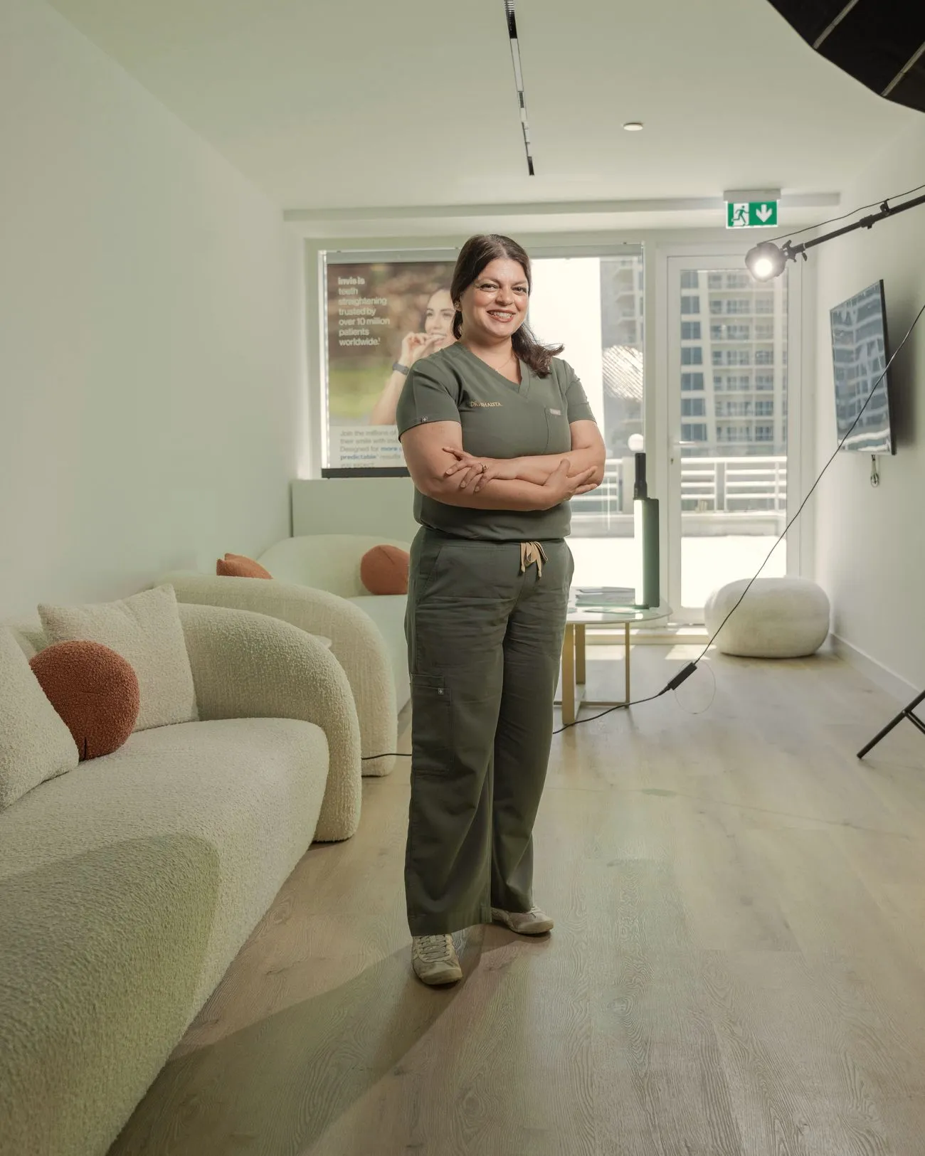 Inside the Hey Dental clinic lounge in Jumeirah Lakes Towers