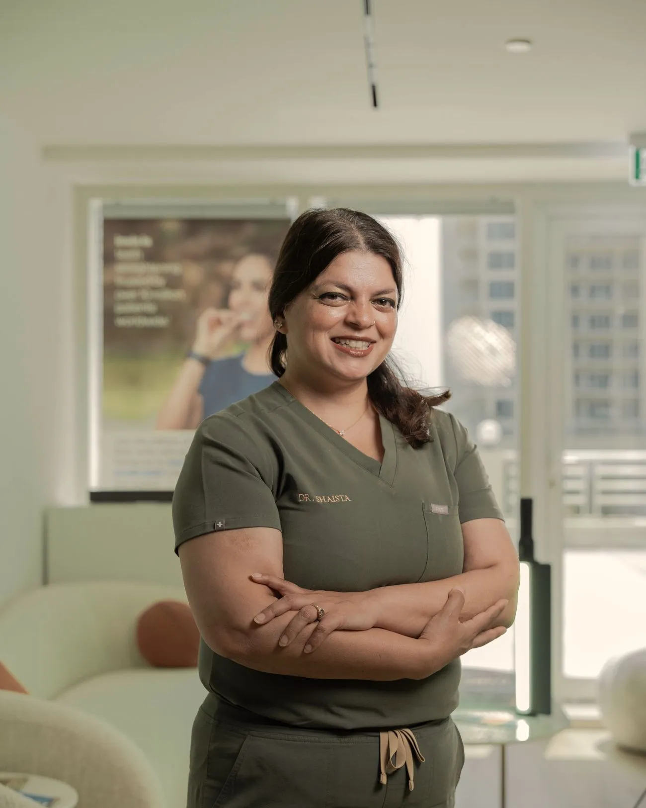Inside the Hey Dental clinic lounge in Jumeirah Lakes Towers